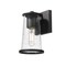 Z-Lite Bar Harbor Outdoor Wall, 1-Light, 5 In.W x 5.75 In.L x 9 In.H, Sand Black/Clear seedy 5004S-BK - alternate 3